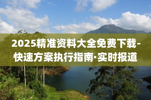 2025精準(zhǔn)資料大全免費(fèi)下載-快速方案執(zhí)行指南·實(shí)時(shí)報(bào)道
