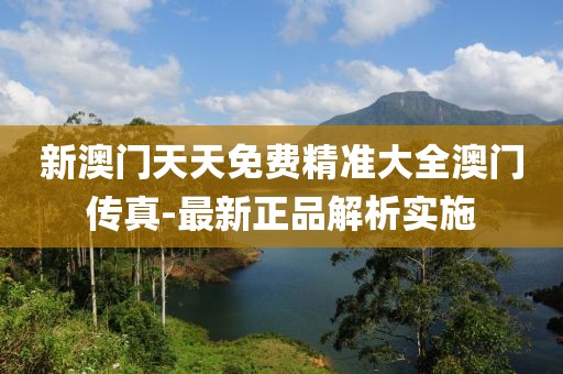 新澳門天天免費精準大全澳門傳真-最新正品解析實施