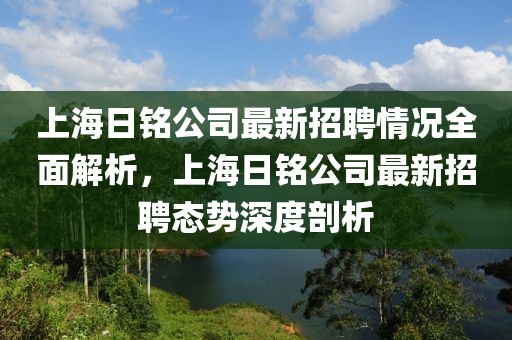 上海日銘公司最新招聘情況全面解析，上海日銘公司最新招聘態(tài)勢(shì)深度剖析