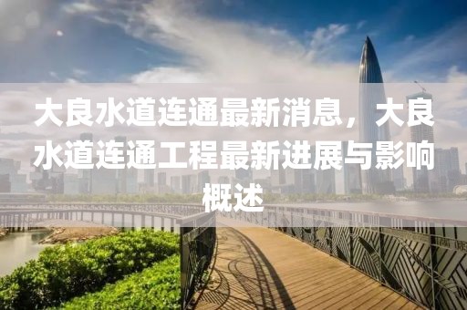 大良水道連通最新消息，大良水道連通工程最新進展與影響概述