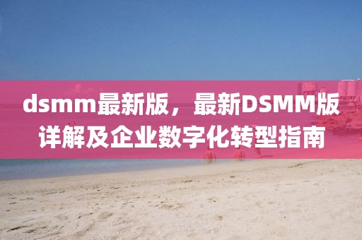 dsmm最新版，最新DSMM版詳解及企業(yè)數(shù)字化轉(zhuǎn)型指南