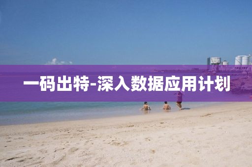 一碼出特-深入數(shù)據(jù)應(yīng)用計(jì)劃