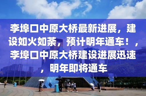 李埠口中原大橋最新進(jìn)展，建設(shè)如火如荼，預(yù)計(jì)明年通車！，李埠口中原大橋建設(shè)進(jìn)展迅速，明年即將通車