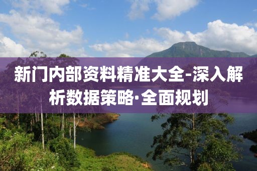 新門內(nèi)部資料精準大全-深入解析數(shù)據(jù)策略·全面規(guī)劃