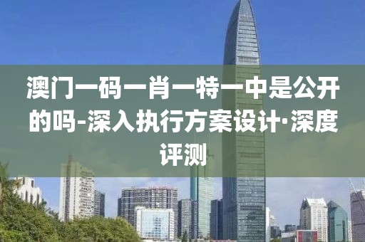 澳門一碼一肖一特一中是公開的嗎-深入執(zhí)行方案設計·深度評測