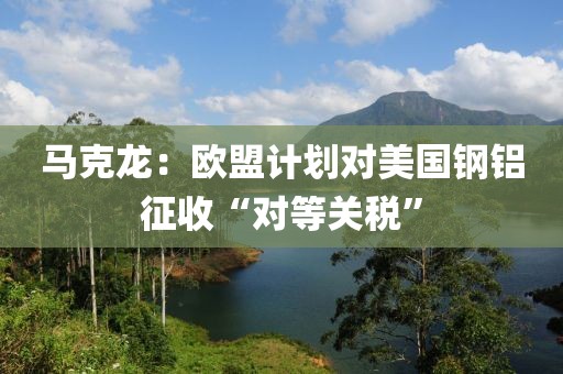 馬克龍：歐盟計劃對美國鋼鋁征收“對等關稅”
