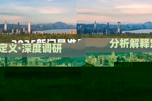 2025新門最準(zhǔn)最快資料-實地分析解釋定義·深度調(diào)研
