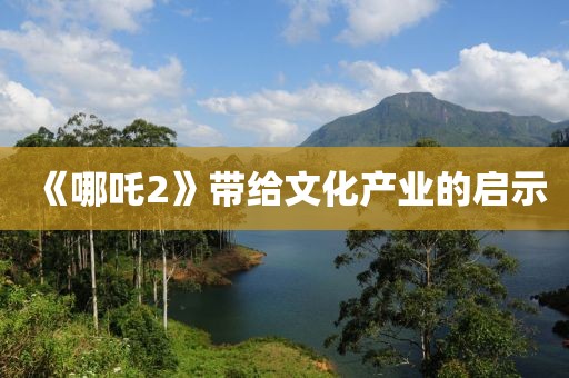 《哪吒2》帶給文化產(chǎn)業(yè)的啟示