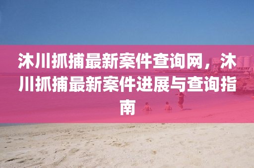 沐川抓捕最新案件查詢網(wǎng)，沐川抓捕最新案件進(jìn)展與查詢指南