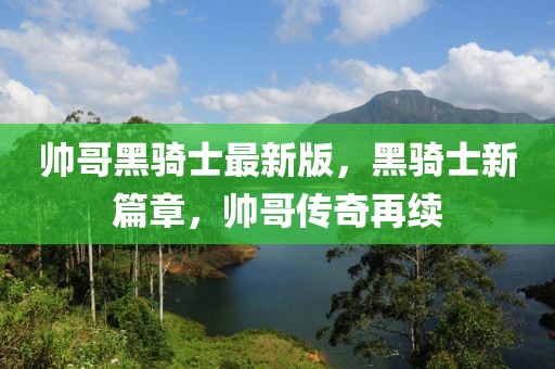 帥哥黑騎士最新版，黑騎士新篇章，帥哥傳奇再續(xù)