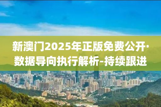新澳門(mén)2025年正版免費(fèi)公開(kāi)·數(shù)據(jù)導(dǎo)向執(zhí)行解析-持續(xù)跟進(jìn)