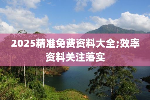 2025精準(zhǔn)免費(fèi)資料大全;效率資料關(guān)注落實(shí)