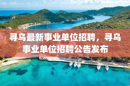 尋烏最新事業(yè)單位招聘，尋烏事業(yè)單位招聘公告發(fā)布