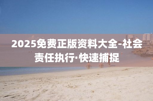 2025免費(fèi)正版資料大全-社會責(zé)任執(zhí)行·快速捕捉