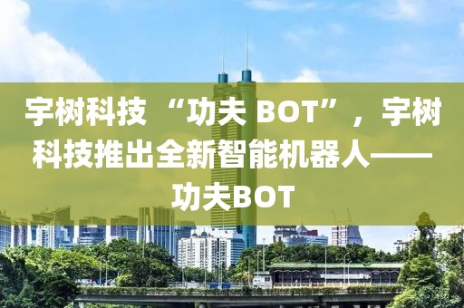 宇樹科技 “功夫 BOT”，宇樹科技推出全新智能機(jī)器人——功夫BOT
