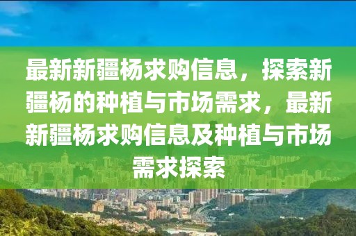 最新新疆楊求購(gòu)信息，探索新疆楊的種植與市場(chǎng)需求，最新新疆楊求購(gòu)信息及種植與市場(chǎng)需求探索