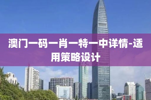 澳門一碼一肖一特一中詳情-適用策略設(shè)計(jì)