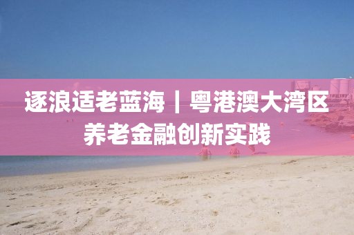 逐浪適老藍海｜粵港澳大灣區(qū)養(yǎng)老金融創(chuàng)新實踐