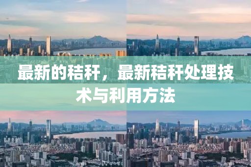 最新的秸稈，最新秸稈處理技術(shù)與利用方法
