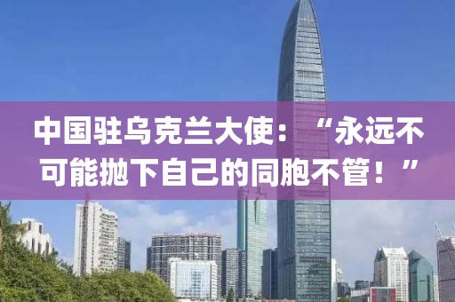 中國駐烏克蘭大使：“永遠(yuǎn)不可能拋下自己的同胞不管！”