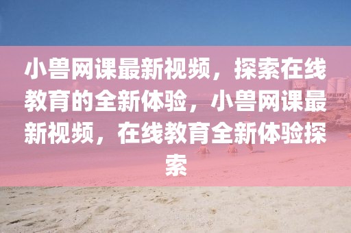 小獸網(wǎng)課最新視頻，探索在線教育的全新體驗(yàn)，小獸網(wǎng)課最新視頻，在線教育全新體驗(yàn)探索