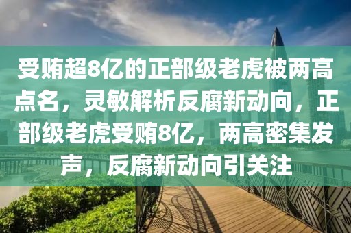 受賄超8億的正部級老虎被兩高點名，靈敏解析反腐新動向，正部級老虎受賄8億，兩高密集發(fā)聲，反腐新動向引關注
