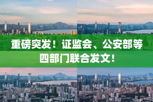 重磅突發(fā)！證監(jiān)會(huì)、公安部等四部門(mén)聯(lián)合發(fā)文！