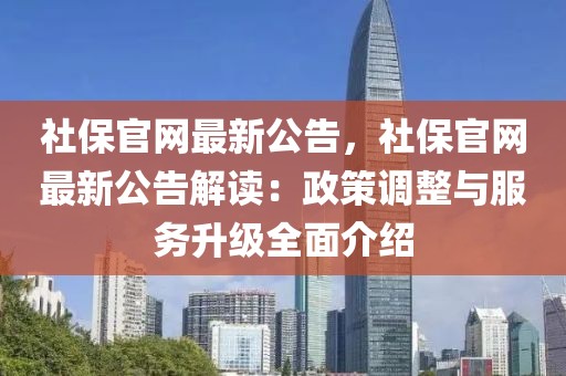 社保官網(wǎng)最新公告，社保官網(wǎng)最新公告解讀：政策調(diào)整與服務(wù)升級全面介紹