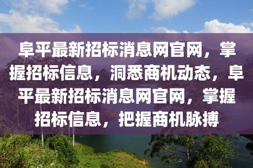 阜平最新招標(biāo)消息網(wǎng)官網(wǎng)，掌握招標(biāo)信息，洞悉商機(jī)動(dòng)態(tài)，阜平最新招標(biāo)消息網(wǎng)官網(wǎng)，掌握招標(biāo)信息，把握商機(jī)脈搏
