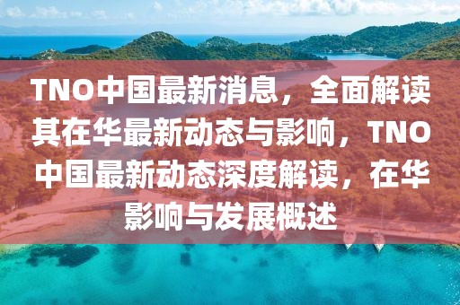 TNO中國(guó)最新消息，全面解讀其在華最新動(dòng)態(tài)與影響，TNO中國(guó)最新動(dòng)態(tài)深度解讀，在華影響與發(fā)展概述