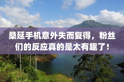 桑延手機意外失而復(fù)得，粉絲們的反應(yīng)真的是太有趣了！