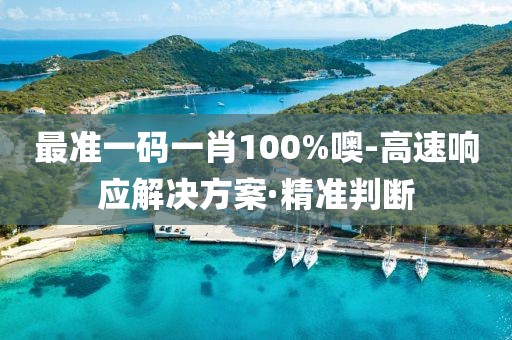 最準一碼一肖100%噢-高速響應解決方案·精準判斷