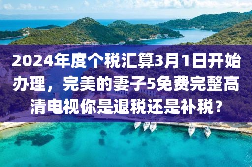 2024年度個(gè)稅匯算3月1日開(kāi)始辦理，完美的妻子5免費(fèi)完整高清電視你是退稅還是補(bǔ)稅？