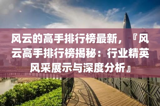 風(fēng)云的高手排行榜最新，『風(fēng)云高手排行榜揭秘：行業(yè)精英風(fēng)采展示與深度分析』