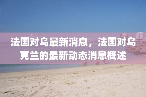 法國對(duì)烏最新消息，法國對(duì)烏克蘭的最新動(dòng)態(tài)消息概述