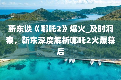 靳東談《哪吒2》爆火_及時(shí)洞察，靳東深度解析哪吒2火爆幕后