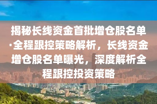 揭秘長線資金首批增倉股名單·全程跟控策略解析，長線資金增倉股名單曝光，深度解析全程跟控投資策略
