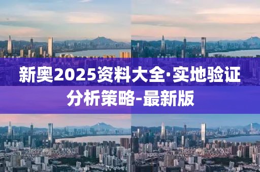 新奧2025資料大全·實地驗證分析策略-最新版
