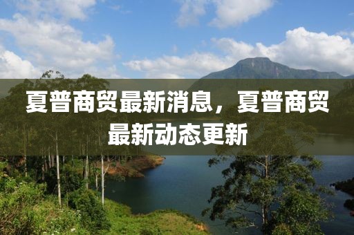 夏普商貿(mào)最新消息，夏普商貿(mào)最新動態(tài)更新