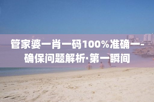 管家婆一肖一碼100%準確一-確保問題解析·第一瞬間