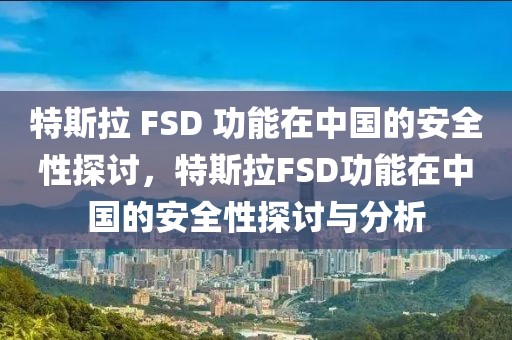 特斯拉 FSD 功能在中國(guó)的安全性探討，特斯拉FSD功能在中國(guó)的安全性探討與分析