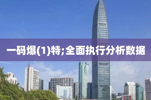 一碼爆(1)特;全面執(zhí)行分析數(shù)據