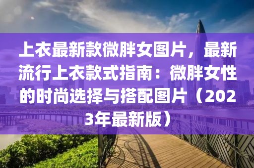 上衣最新款微胖女圖片，最新流行上衣款式指南：微胖女性的時(shí)尚選擇與搭配圖片（2023年最新版）