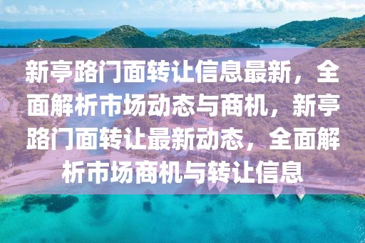 新亭路門面轉(zhuǎn)讓信息最新，全面解析市場動態(tài)與商機，新亭路門面轉(zhuǎn)讓最新動態(tài)，全面解析市場商機與轉(zhuǎn)讓信息