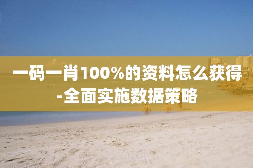 一碼一肖100%的資料怎么獲得-全面實(shí)施數(shù)據(jù)策略