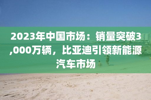 2023年中國(guó)市場(chǎng)：銷量突破3,000萬(wàn)輛，比亞迪引領(lǐng)新能源汽車市場(chǎng)