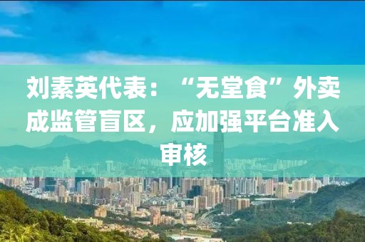 劉素英代表：“無堂食”外賣成監(jiān)管盲區(qū)，應加強平臺準入審核