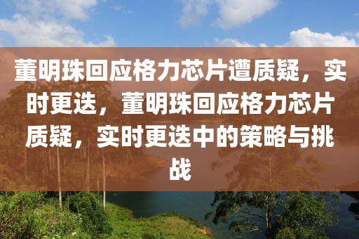 董明珠回應(yīng)格力芯片遭質(zhì)疑，實(shí)時(shí)更迭，董明珠回應(yīng)格力芯片質(zhì)疑，實(shí)時(shí)更迭中的策略與挑戰(zhàn)