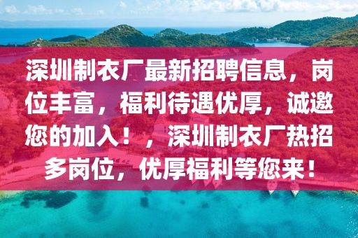 深圳制衣廠最新招聘信息，崗位豐富，福利待遇優(yōu)厚，誠(chéng)邀您的加入！，深圳制衣廠熱招多崗位，優(yōu)厚福利等您來(lái)！