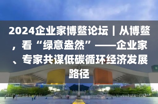 2024企業(yè)家博鰲論壇｜從博鰲，看“綠意盎然”——企業(yè)家、專家共謀低碳循環(huán)經(jīng)濟發(fā)展路徑